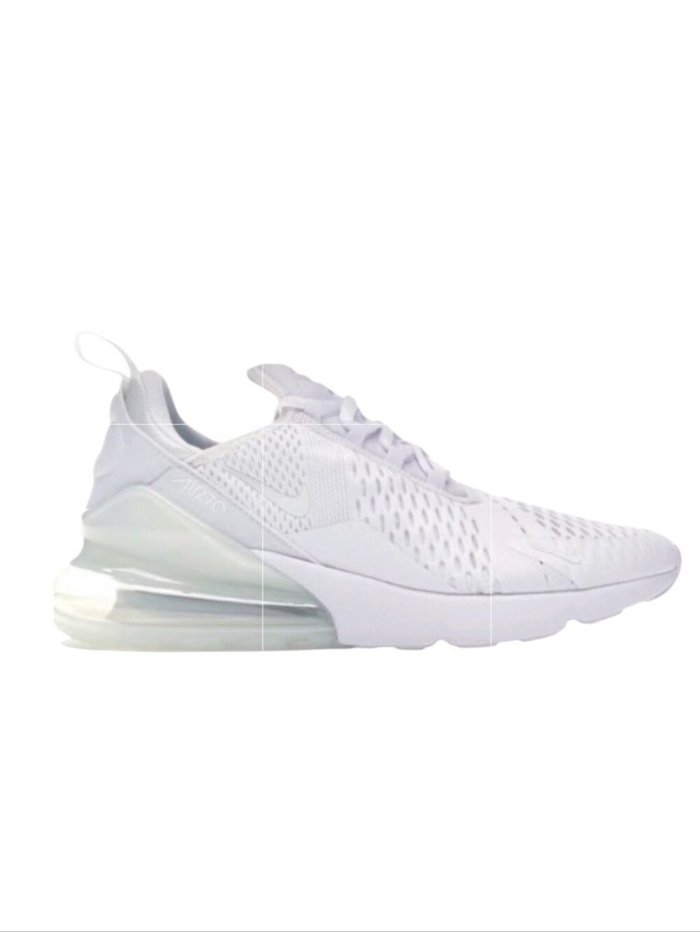 Nike Air 270 Air Max Tennis Shoes Sneakers All White Size 6.5Y